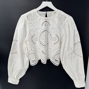 H&M limited edition poplin blouse